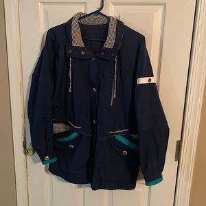 Current Seen reversible jacket/windbreaker. Navy blue. Size M.